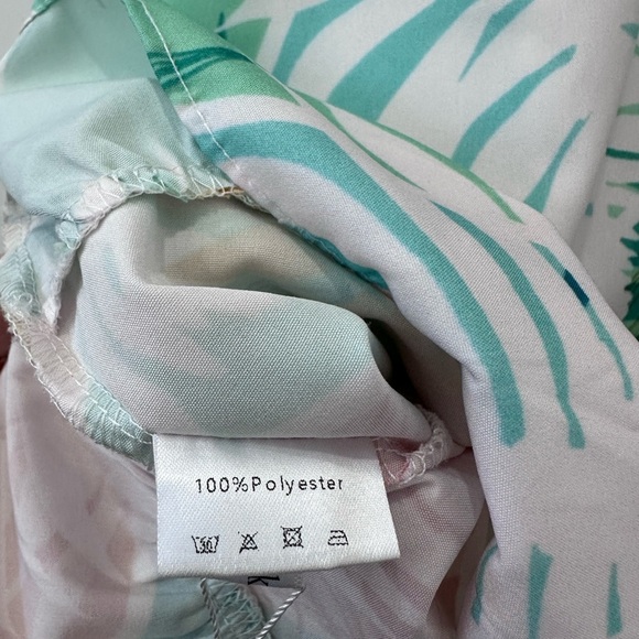 Tropical Leaf Print Bathing Suite Cover Up - Picture 5 of 12